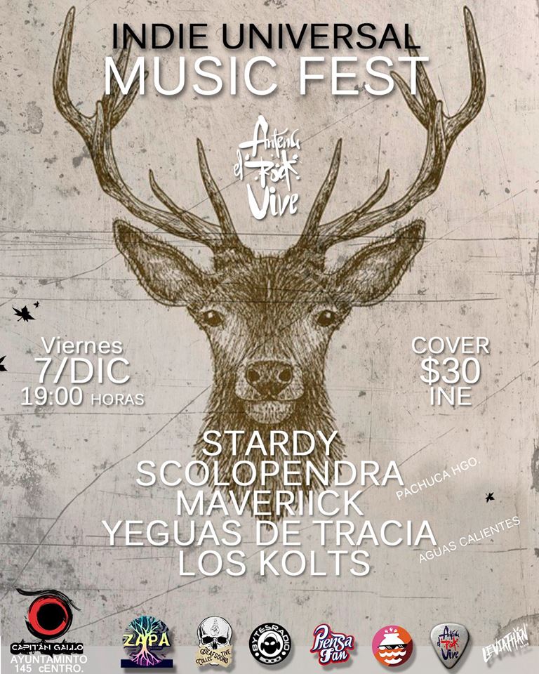 stardyrock's tweet photo. Nos vemos este viernes 07 de diciembre en @CapitanGalloMx en punto de las 8 pm, en escenario junto a @ScolopendraMx, #Maveriick, @YeguasdeTracia y #LosKolts. 

No falten!!!

#Stardy #Rock #Gig #CDMX #Toquines #Viernes https://t.co/ll18LIejLF