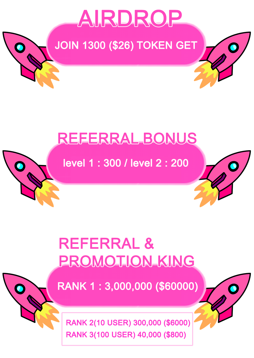 coinmark3's tweet photo. Coinmark Exchange Grand Open Pre-registration Big Event!
1. Sign up for website: 1300 ($ 26 value)
2. Referral Bonus: Level 1: 300 ($ 6 value) Level 2: 200 ($ 4 value)
3. Referral (Promotion) King Bonus: Up to 10 million tokens (worth $ 200,000)

#COINMARK #exchange #airdrop https://t.co/4QSioJ7V0X
