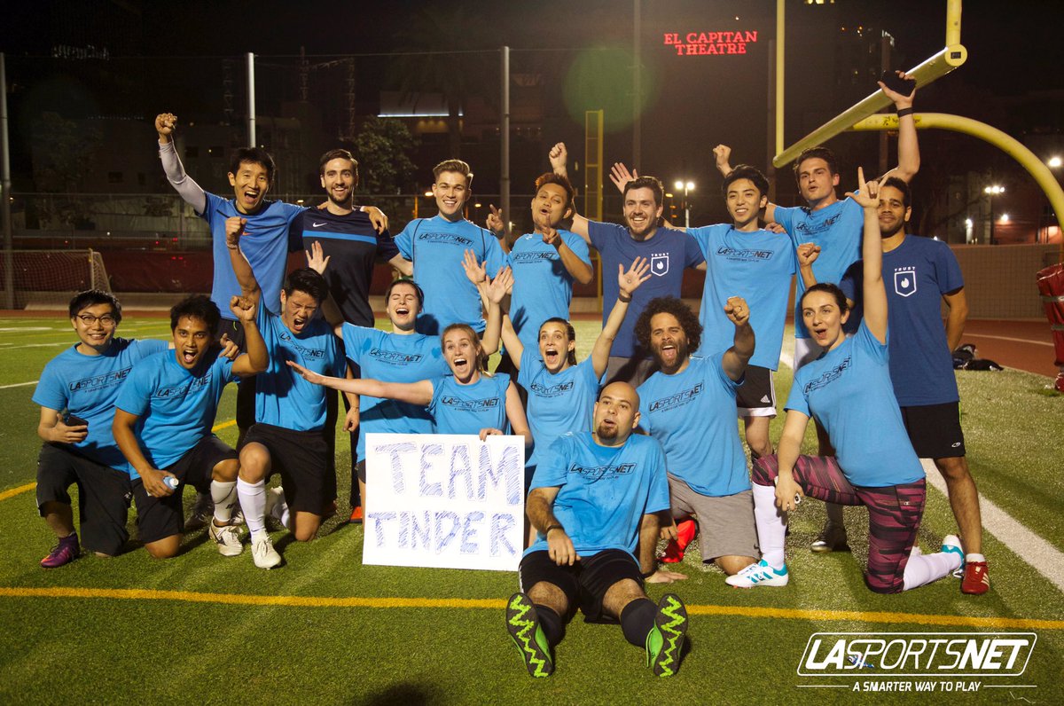 LASportsNet's tweet photo. Companies that play together, stay together. Yay, team @Tinder! โฝ๏ธ๐ฅ
#SwipeRight
๐ฉ us to learn more about our corporate teams/leagues that we offer for a variety of different social sports year round!
๐๐โฝ๏ธ๐๐ฅ๐ณ
#LASportsNet #LASN #SwipeLife #Tinder #ASmarterWayToPlay https://t.co/TJCwp33WWv
