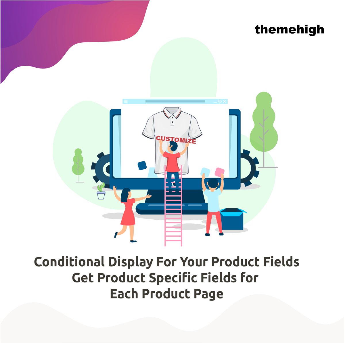 themehigh's tweet photo. Conditional Display for Your Product Fields !Get Product Specific Fields for Each Product Page,That is now possible with the advanced Extra Product Options for #WooCommerce. https://t.co/g0KATMkFq7 #WooCommerce #WooCommercePlugins #ExtraproductOptions #themehigh https://t.co/sRYQbIGOMV