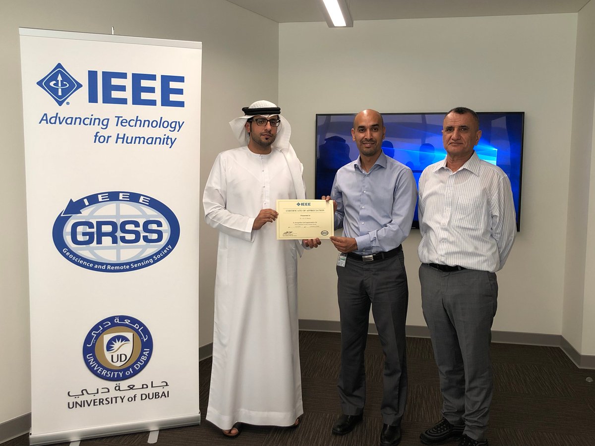 IEEE_UAESection's tweet image. The GRSS conducted a seminar on “Redefining the limits of the Remote Sensing Process with Unmanned Aerial Vehicles” by Dr. Ali El Battay, a senior scientist in remote sensing and drones technology. @ieee #ieeeuaesection