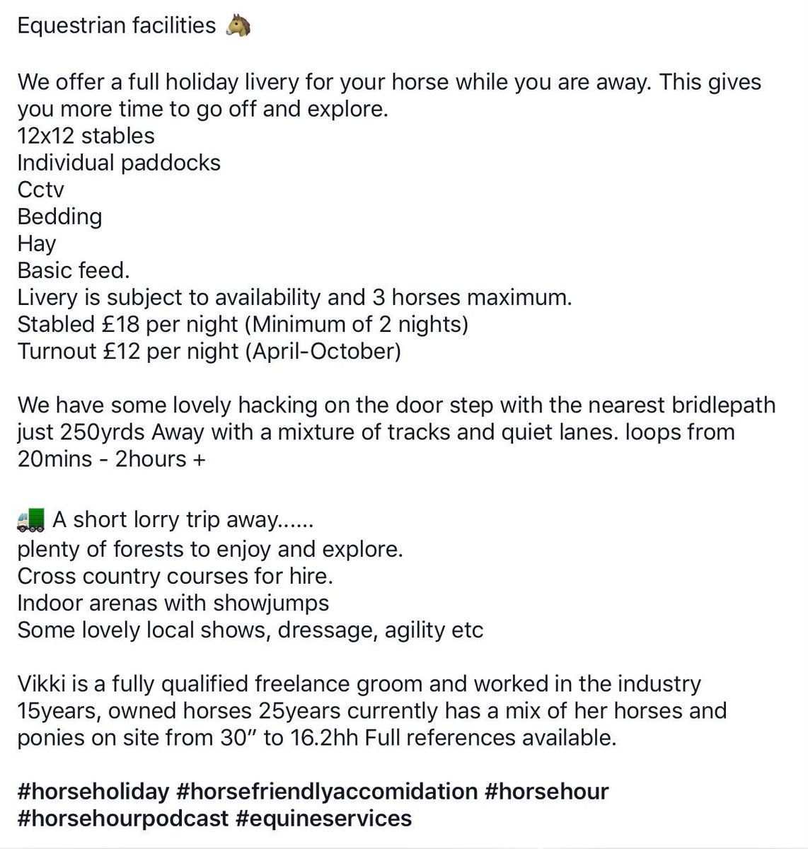 paddockviewcott's tweet photo. We think it's important to have somwhere to go with your horse. So we offer holiday livery. #horseholidays #holiday #selfcateringholiday #ponyhour #Horsehour #tackroomfriday #TheDressageHour #December #ThursdayMotivation https://t.co/M0tA9dHorP