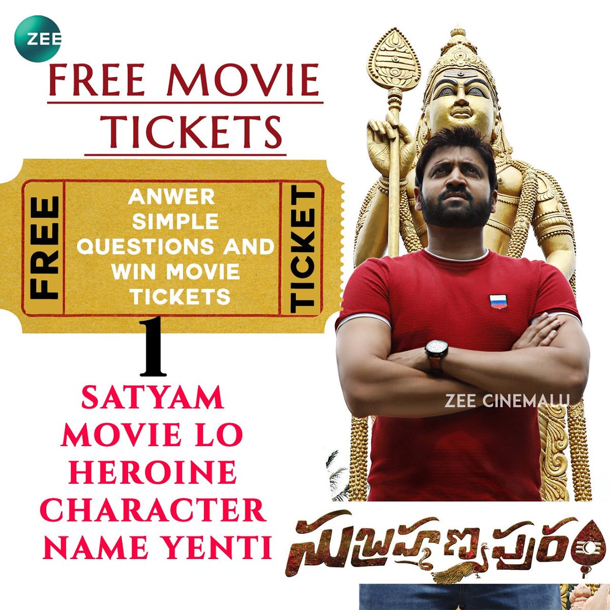 Want to watch #Sumanth and #EeshaRebba 's #Subramanyapuram movie!! 

Then participate in all the questions we ask you today win #FreeTickets🎥

#SubramanyapuramOnDec7th #FirstQuestion #ContestAlert