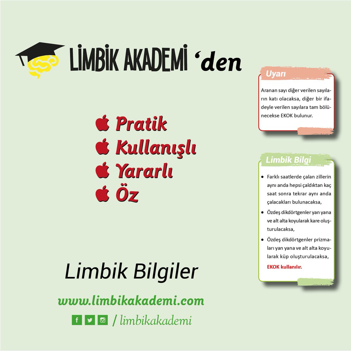 Limbik bilgilerle öğrendiklerinizi kalıcı hale getirebilirsiniz.
#yks #tyt #ayt #limbikakademi #limbikbilgiler #tytmatematik #2019tyt
