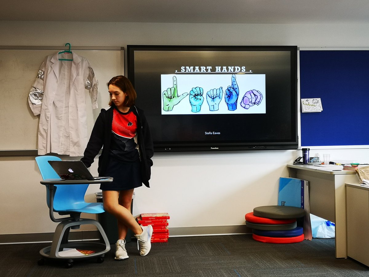 Yes to #innovation and #compassion ! Ss #geniushour presentations were all about helping society. From #conservation of water, creating an app to translate #asl to other #SignLanguages, to using #solarpower to charge devices. We are living the #CognitaWay. #StamfordHK #STEM