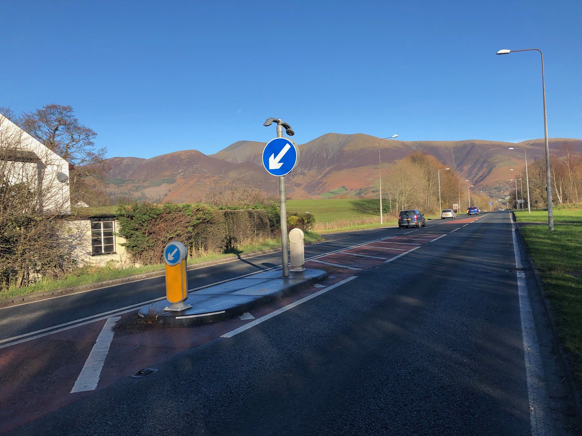 During her travels last week, our Sales Manager, Clare Riley stopped off near #Portinscale on the #Keswick Bypass to take these photos of our (DI-2000) #TrafficIslands on the #A66 - installed earlier in the year for our client, @kiergroup's #Highways division.