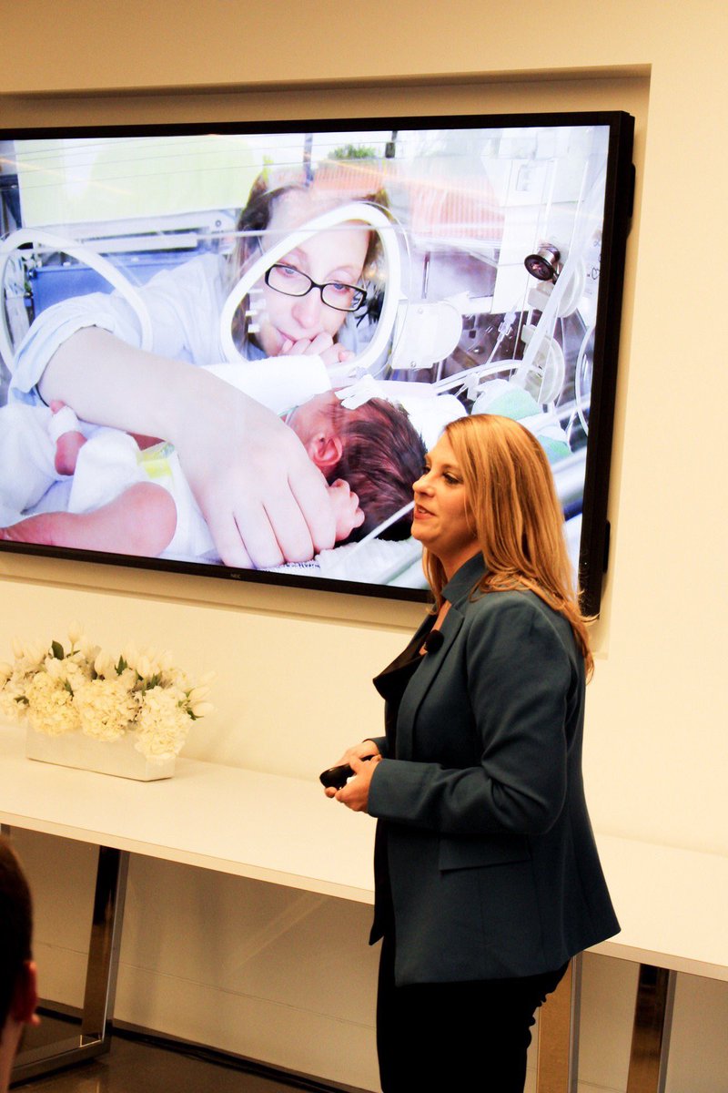 jenhsampson's tweet photo. Taking the stage:  @NICUHandtoHold—carefully matching seasoned parents of premature babies with parents in need of support. These peer-to-peer relationships inspire hope and provide ongoing support, education and navigation resources to parents and families. #OneUpThat https://t.co/obpbjOSkk3