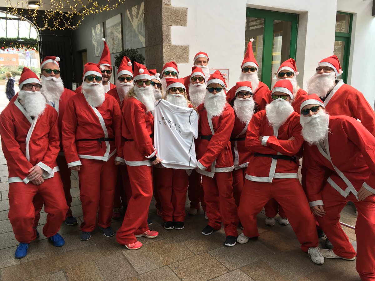 The Bedell Cristin Jersey team is ready for the ⁦<a href="/JerseyHospice/">Jersey Hospice Care</a>⁩ Santa Dash