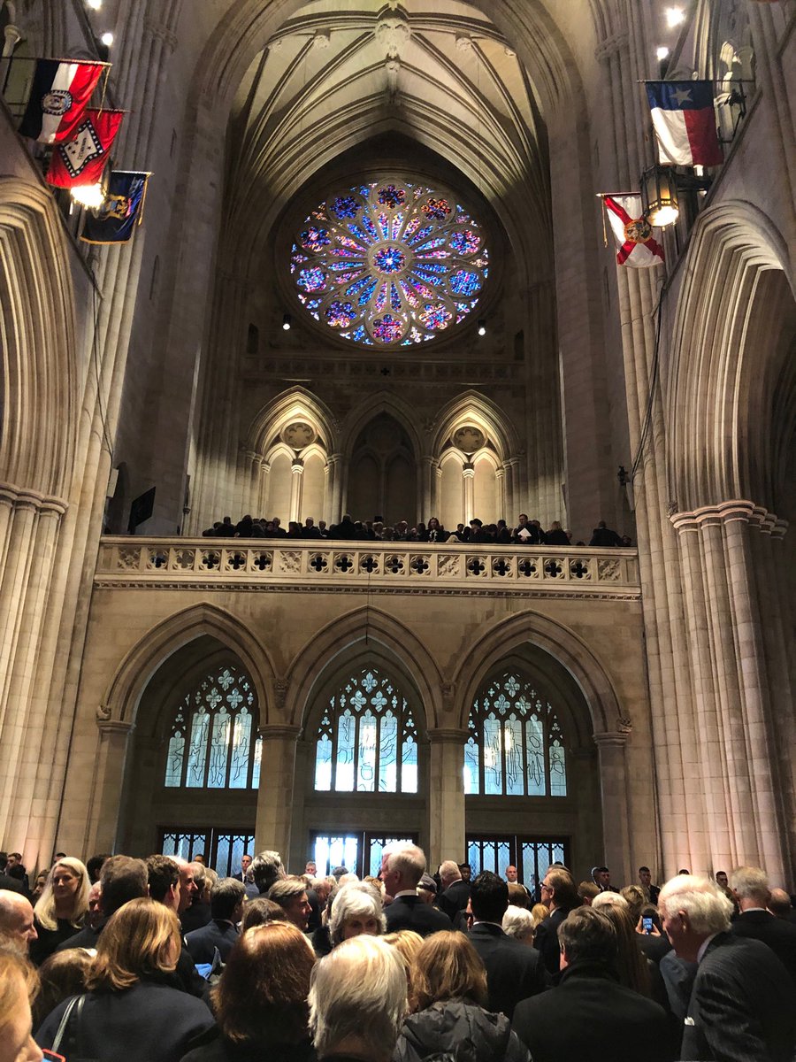 It is difficult to describe why yesterday’s service for President Bush was so profoundly moving, but perhaps it is this: It captured a reflection of God’s grace moving through the life of a very human, decent person who was our leader. God bless his soul.