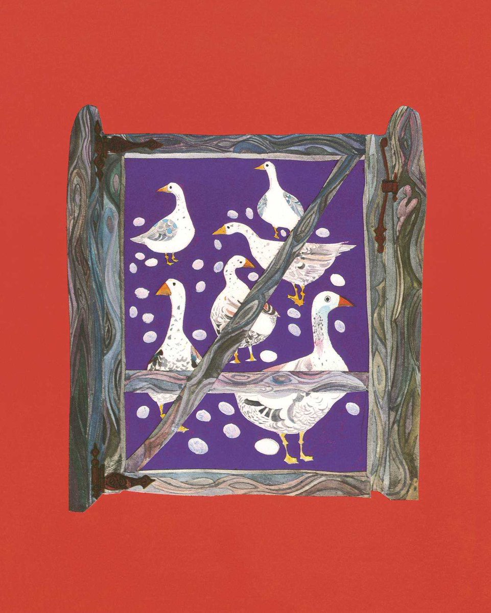 OxfordChildrens's tweet photo. 🎶 On the sixth day of #Christmas,
My true love sent to me,
Six geese a-laying... 🎶
It's Day 6 of our #OUPChildrensAdvent. Today we're sharing this gorgeous illustration by #Brian Wildsmith from our new cloth bound edition of #TheTwelveDaysofChristmas. https://t.co/ZPPG5clEuD https://t.co/QknCQaQbG0