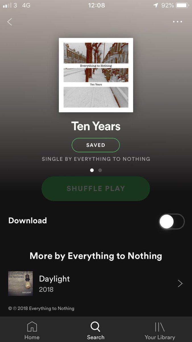 Our single Ten Years is available for pre save on Spotify now out tomorrow 🤟🏾🖤
