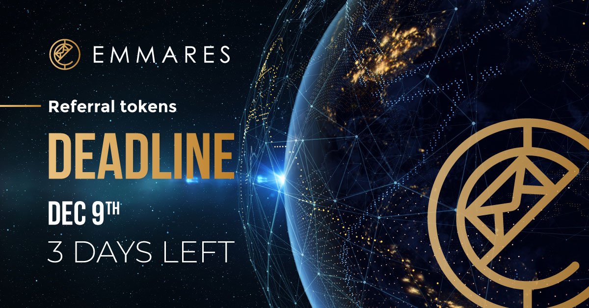 [3 days left] Referral participants: Filling out the form is mandatory to get your referral EMA tokens. So,everyone who participated in our referral program, please fill it out until 9th Dec 24:00 CET! goo.gl/forms/bAfukUQs… … #ico #crypto #referral #blockchain