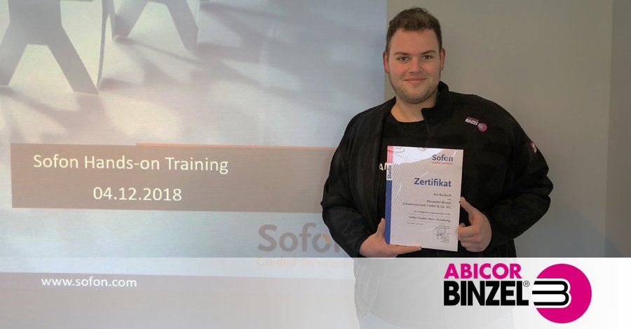 SofonBV's tweet photo. Kai Burbach van @AbicorBinzel heeft met succes deelgenomen aan de Sofon Studio Basic Training! Gefeliciteerd... #quotetocash #cpq #guidedselling https://t.co/6GB0OA4m4s