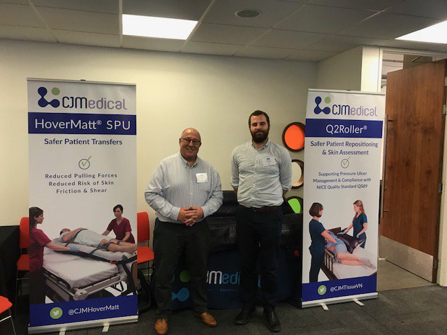 cjmedicaluk's tweet photo. We are at the Eliminating Pressure Ulcers Conference in Manchester today, presenting the #Q2Roller for Safer Patient Repositioning & Skin Assessment and the #HoverMatt® for Safer Patient Transfers. #pressureulcers #stopthepressure #manualhandling #PressureUlcerSummit https://t.co/C64Rlt6rlS