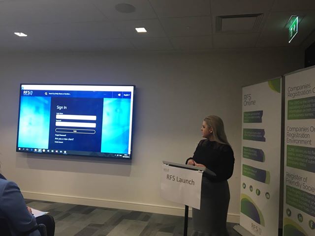 cro_ie's tweet photo. @EnterInnov @ersl We were delighted to have @HHumphreysFG at today's launch of RFS Online, a new online portal for the Registry of Friendly Societies https://t.co/miXHlhtgb8