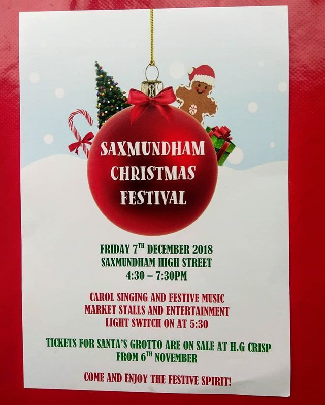 TheStoreSax's tweet photo. Christmas is coming to Saxmundham Friday 7th December. High Street closed from midday until 9pm for setting a great programme of events. #christmasinsaxmundham #suffolkchristmas #switchthelightson #saxmundhamchristmasfestival https://t.co/nV6gAR72DU