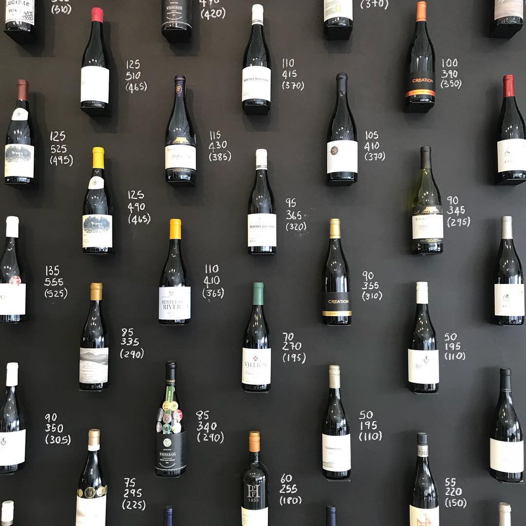 *excited faces* What do you think; would you like one in your home? *wink* Behold; the wall of wine at <a href="/TWG_Hermanus/">The Wine Glass Hermanus</a>. Hands up, who's seen it in real life? :D