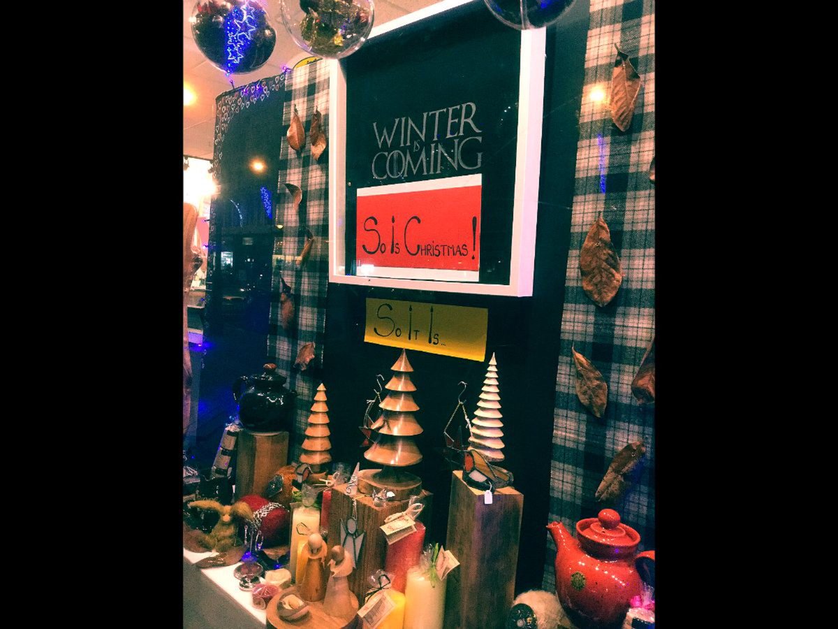 Christmas window displays from the past🎄wish we had the 24 of them👍we are open to 9 pm tonight, 7 pm tomorrow and Saturday and from 11 am to 6 pm on Sunday #supportlocal #yourbelfast #24yearsinbusiness #handmade #christmaswindowdisplays #notjustashop