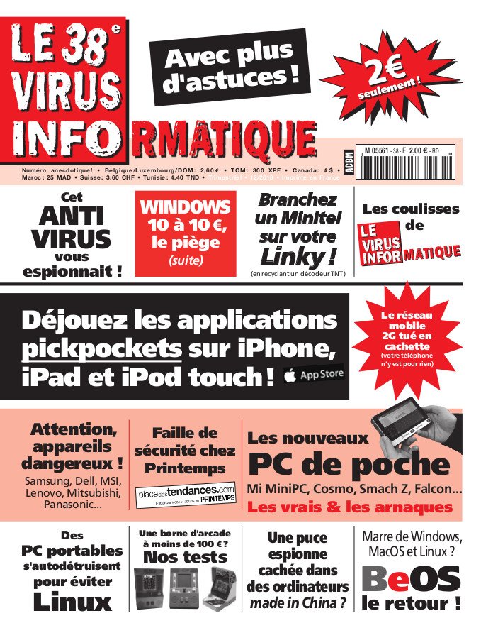 #VirusInfo 38 est arrivé avec ses infos saignantes, de l'humour et des astuces ! Sommaire : acbm.com/virus/num_38/ Partagez ce message pour que l'aventure continue !