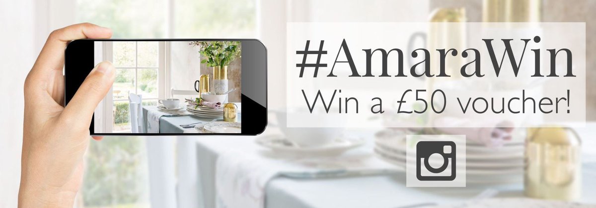 AmaraLiving's tweet photo. Did you know you could get your hands on an Amara voucher just by showing us your recent buy? How good is that? To be in with a chance of winning a £50 voucher, simply share a picture of your latest Amara purchase on Instagram using #AmaraWin. Go! Go! Go! https://t.co/QdEXYLHTaL https://t.co/aIots6HNVQ