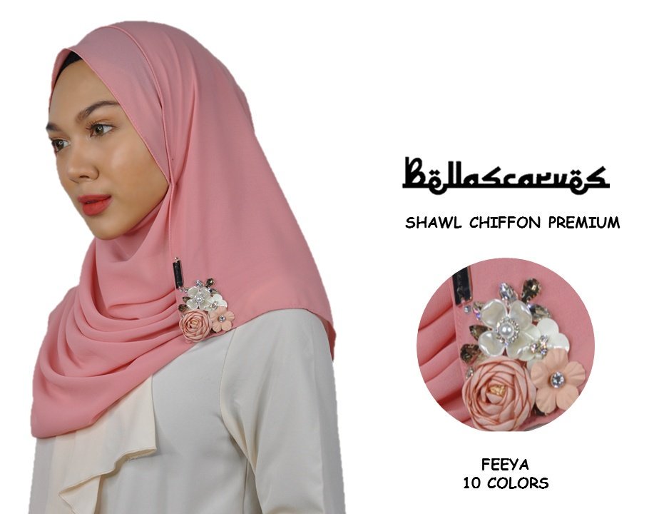 Tudung shawl satin