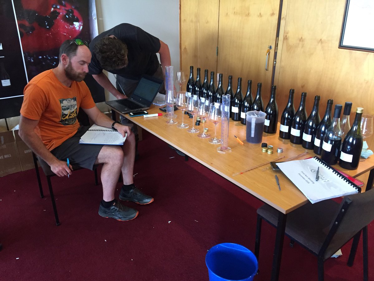 Pinot V18 Blending wrap up -v happy with outcome - wines showed real regional typicity from challenging harvest #nzwine ⁦<a href="/MVPinot/">Paul Mason</a>⁩ ⁦<a href="/TKWine/">Te Kairanga Wines</a>⁩ ⁦<a href="/stumarfell/">Stu Marfell</a>⁩
