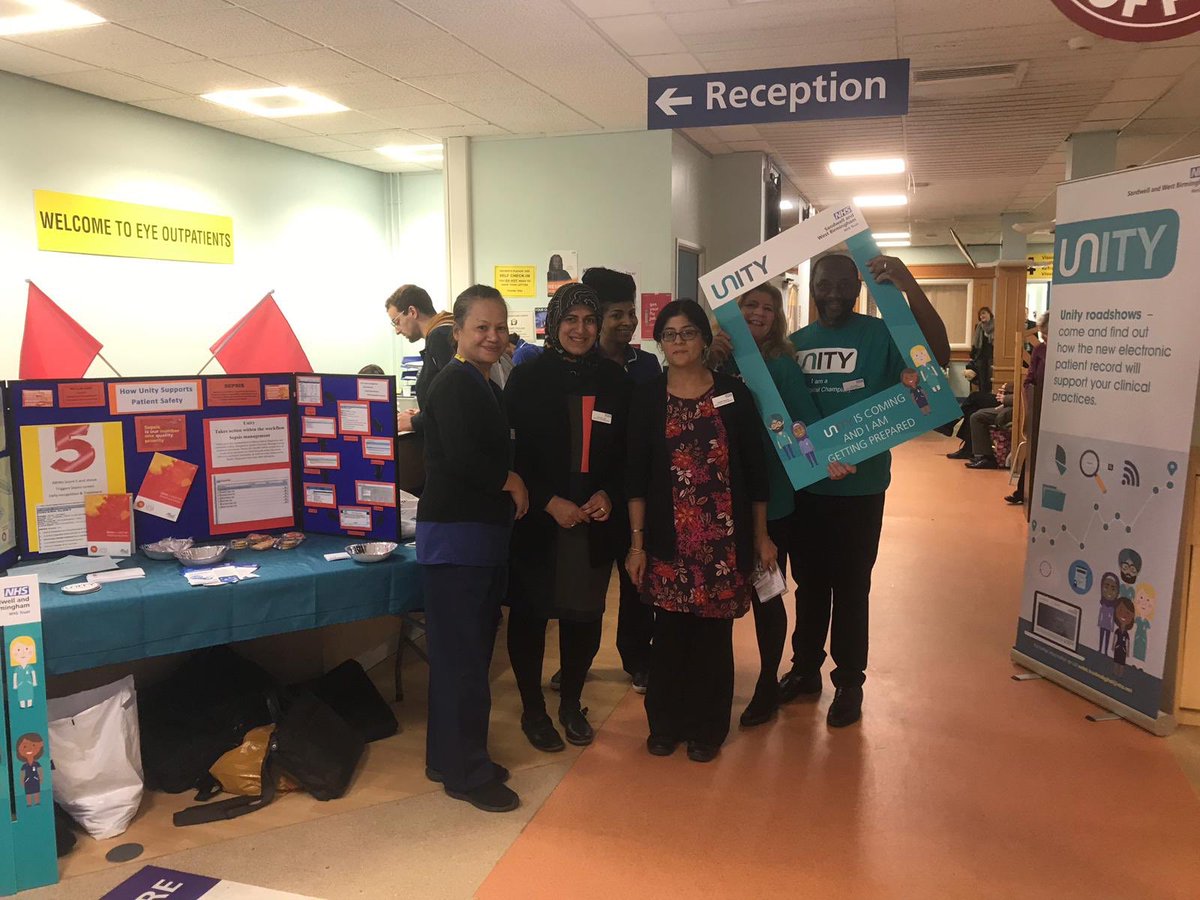 Unity Roadshows are running 3 times a week from 1100 - 1300hrs in various locations around the Trust. Come and see us to find out how Unity supports our Patient Safety Plan.If you would like to help out on one of the roadshows contact the Informatics Matron Sharon Reynolds