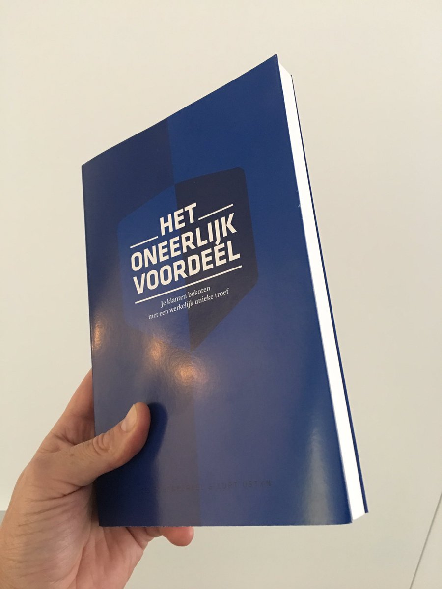 Tot 18/1/2019 kan je dit boek in voorverkoop en met korting bestellen. #oneerlijkvoordeel gaat over hoe je als merk of onderneming onderscheidend kunt zijn. Ook als lokale handelaar! Bestellen via oneerlijkvoordeel.be