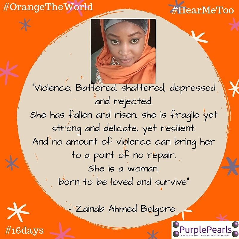 PurplePearlswng's tweet photo. @bint_ahmedb sending a heartfelt message to all victims of #GBV today.
https://t.co/XdbY988pfU
#ibelieveyou #westandwithyou
#16days #16DaysofActivism #OrangeTheWorld #LeaveNoOneBehind #EmpowerWomen #EngageMen #EndVAWG #EndVAW #Abuja #Nigeria #women #girls https://t.co/271S0Q14Hw