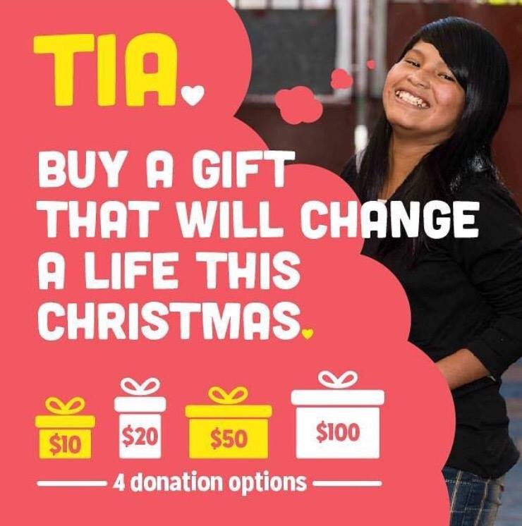 Stuck for a last minute gift idea? How about buying a gift that will change a life this Christmas? We have 4 donation options that allow you to donate $10, $25, $50 or $100 per month - or simply donate a one-off amount of your liking! Find out more here: tia.org.au/e/how-you-can-…