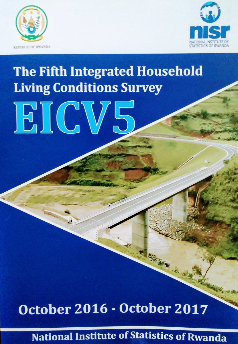 Happening now <a href="/statisticsRW/">National Institute of Statistics of Rwanda</a> launching the Fifth Integrated Household and living Conditions Survey #EICV5