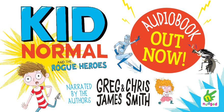 WholeStoryAudio's tweet photo. Out now! Kid Normal and the Rogue Heroes on audiobook, narrated by @gregjames and @itschrissmith Get it here https://t.co/9g0xl3s8eO https://t.co/4KVjSKBejw
