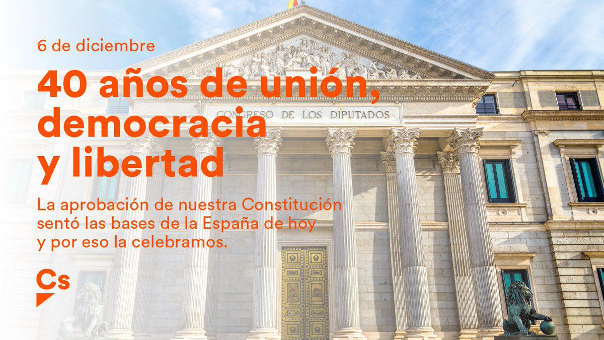 Cs_Bailen's tweet photo. Tenemos una de las mejores Constituciones del mundo
Nuestra #Constitución cumple 40 años de unión, democracia y libertad.
#FelizDiadelaConstitución https://t.co/NELTFPpfKK