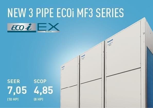 clima_lab's tweet photo. ECO SOLUZIONE #Panasonic lancia la nuova serie ECOi-EX MF3 a 3 tubi ad alta efficienza. Con un’efficienza eccezionale anche a temperature ambiente estreme, ECOi-EX MF3 rappresenta un nuovo e potente standard nelle prestazioni del sistema VRF. Scopri di più https://t.co/TXbKI5WvNq https://t.co/ZEm9Ti4Nng
