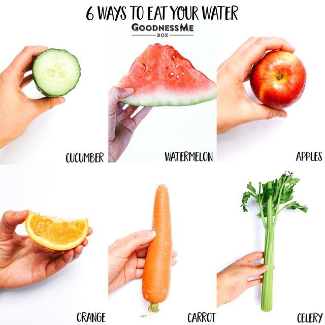 GoodnessMeBox's tweet image. EAT YOUR WATER! It's easy to forget that PLANT FOODS can contribute to your H20 intake:
🍉 Watermelon: 92% water
🥒 Cucumber: 95% water
~ Celery: 96% water
🍎 Apple: 86% water
🍊 Orange: 87% water 🥕 Carrot: 88% water 
BENEFITS of fluid-rich plant foo… ift.tt/2SAjmvv