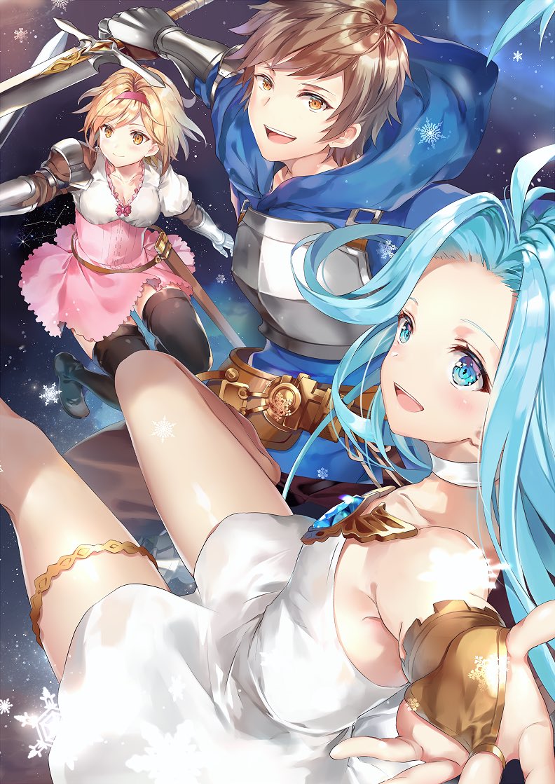 ジータ ,グラン ,ルリア 「冬コミ、グラブルイラスト本表紙です。 」|火ノのイラスト
