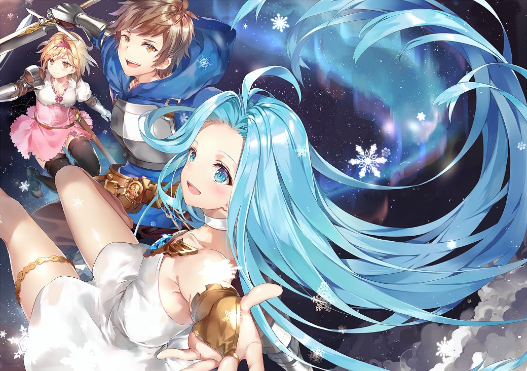 ジータ ,グラン ,ルリア 「冬コミ、グラブルイラスト本表紙です。 」|火ノのイラスト