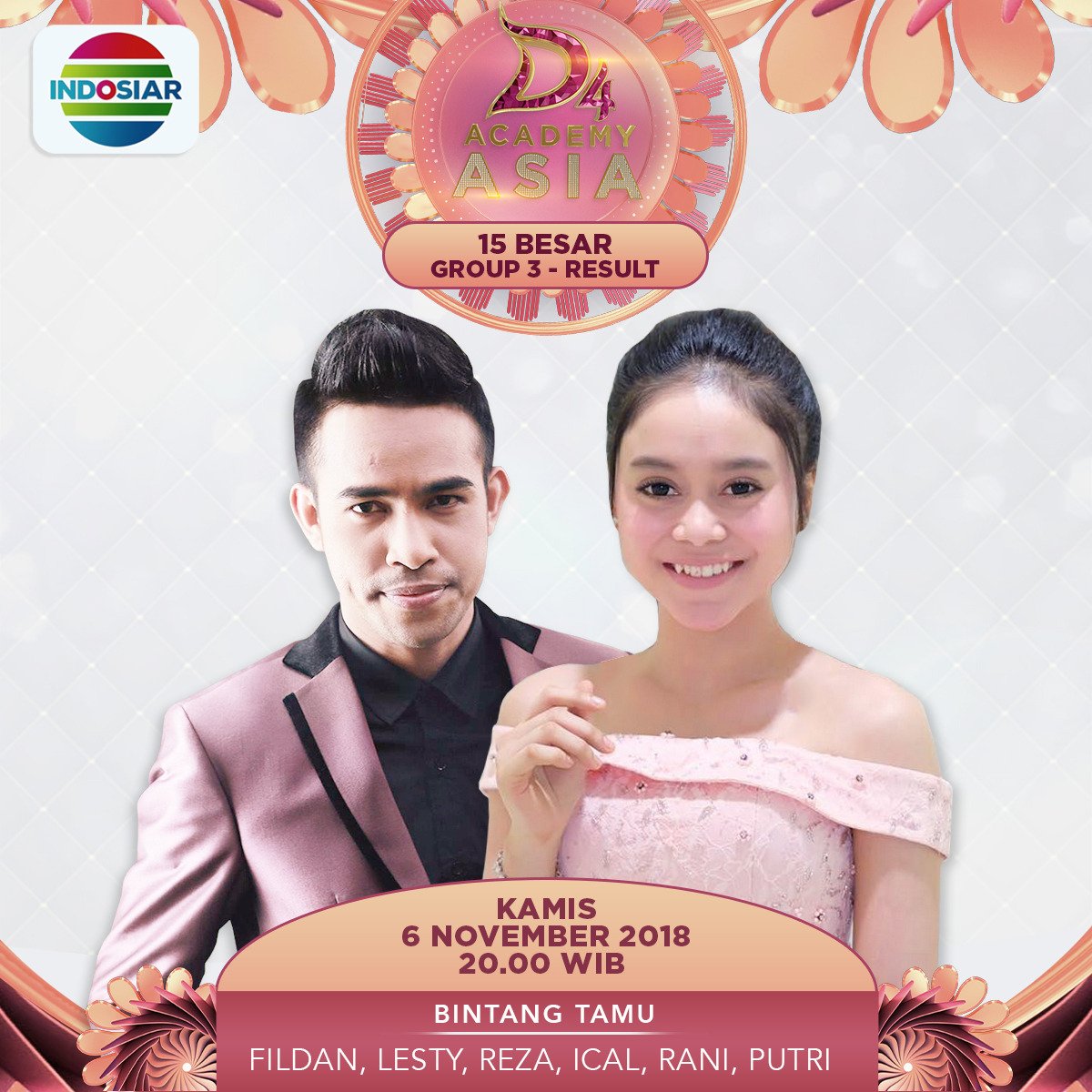Saksikan launching lagu baru duet <a href="/FildanDa41/">Fildan Da4</a> dan <a href="/Lesti_Jenong_DA/">Lestykejora</a> malam ini di #DAcademyAsia4 mulai pukul 20.00 WIB!!