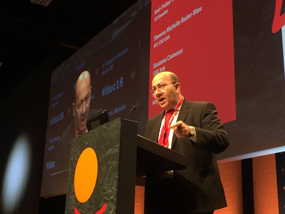 Gtucge's tweet photo. #ITUC18  #ChangeTheRules  #buildworkerspower #westandwithsharan https://t.co/s4FJATsx8P