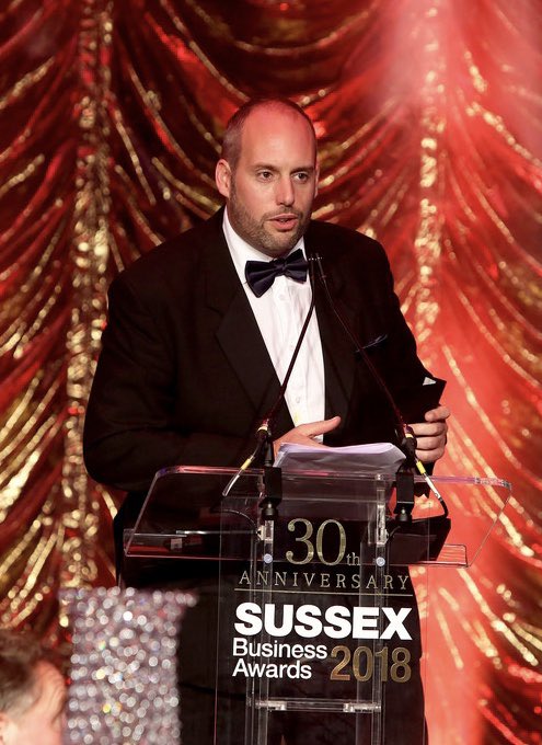 TheMartinSwann's tweet image. Nothing like being caught mid word in a photo lol. Really enjoyed presenting @VantagePI award for best professional services company in the  @SussexBizAwards to @MacConvilles. Well done also to @RixandKayLaw for their highly commended award too  #sba2018
