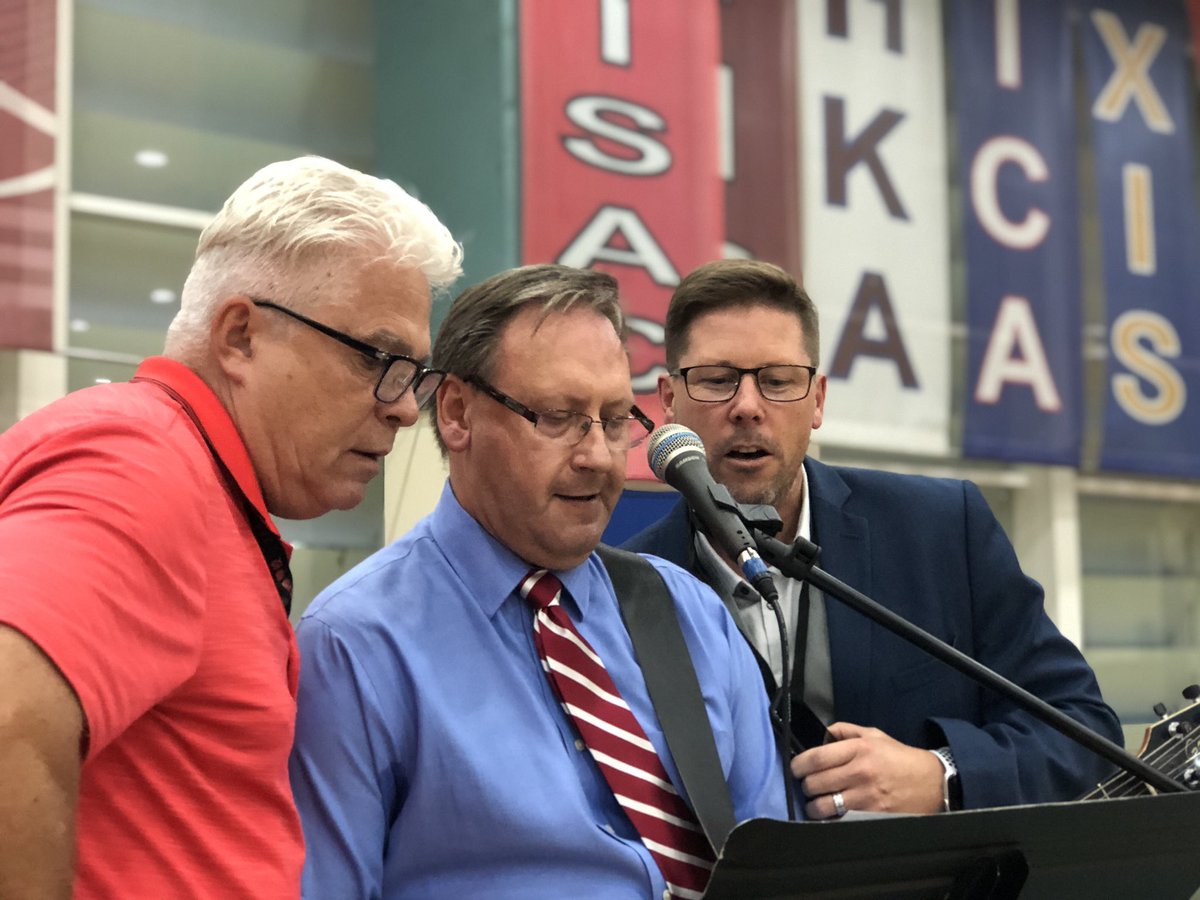 TISHSCouncil's tweet photo. Staff and Faculty WOOHOO! @LorneSchmidt @marklockwood71 and Mr. Dalke singing together in true Christmas spirit! #TISMacao https://t.co/t6XoVNxF9O