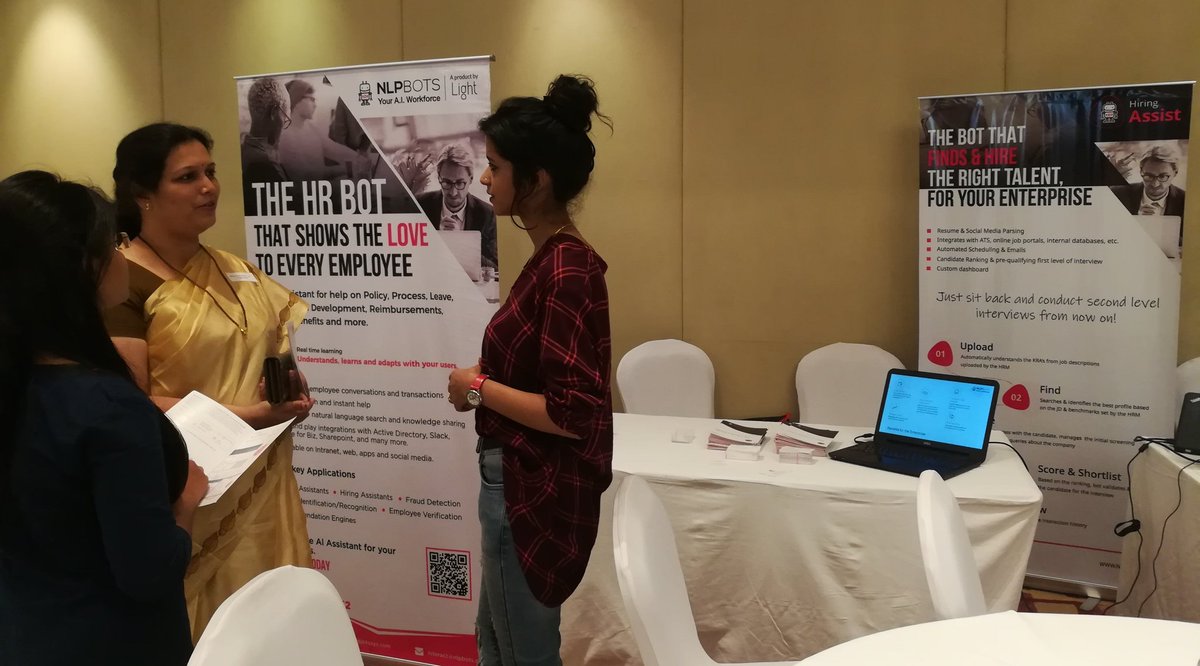 suchitraraj1993's tweet photo. Hey.. We are at @nasscom HR Event..
And as we love our organization, we want your employees to feel the same 😍 #NLPBots #AI #HR  #recruitment https://t.co/t4uu6MR7SS