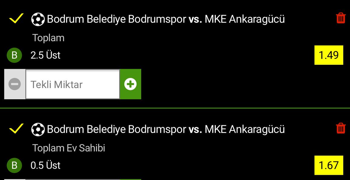 rolltipsroll's tweet photo. Bodrum-Ankaragücü🇹🇷
2.5 üst-1.49
Ev sahibi gol atar-1.67⚽️
#RollTipsRoll https://t.co/Pi2zhPePgd