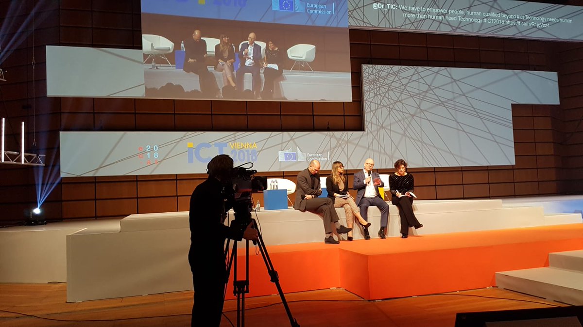 Message from the #ICT2018 panel: 'Improving #digitalskills is a shared responsibility. Companies, schools, workers, NGOs and governments have to play their parts.' ➡️ We provide an ideal tool: European Digital Skills & Jobs Coalition: bit.ly/2zlpSPv #DSJCoalition