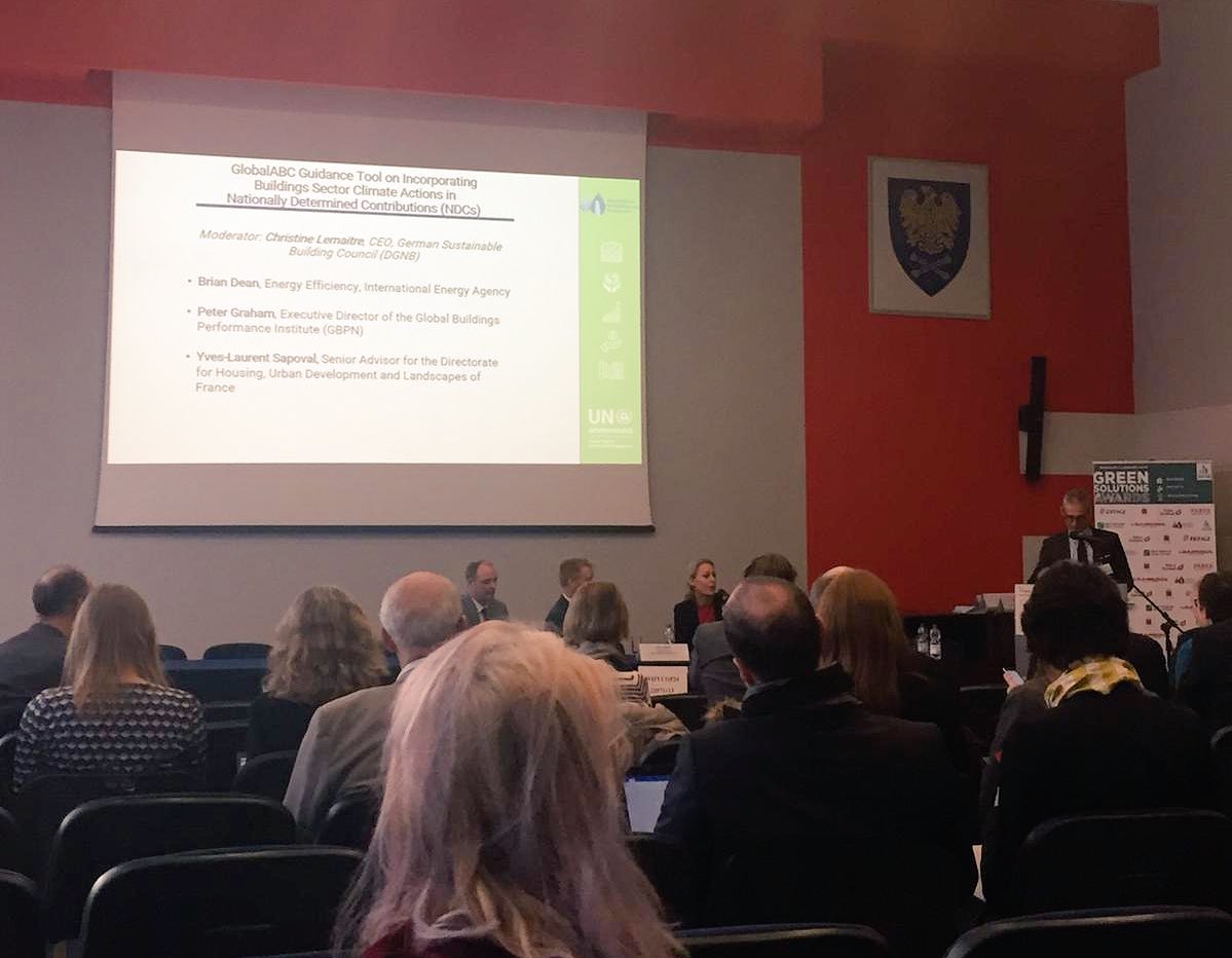 JureiYada's tweet photo. Yves Laurent Sapoval from the French Ministry of Ecological and Solidary Transition speaking now on the importance of giving visibility to the #BuildingsSector in #climate discussions. #GABCSymposium #GlobalABC https://t.co/XsctXy8gYg