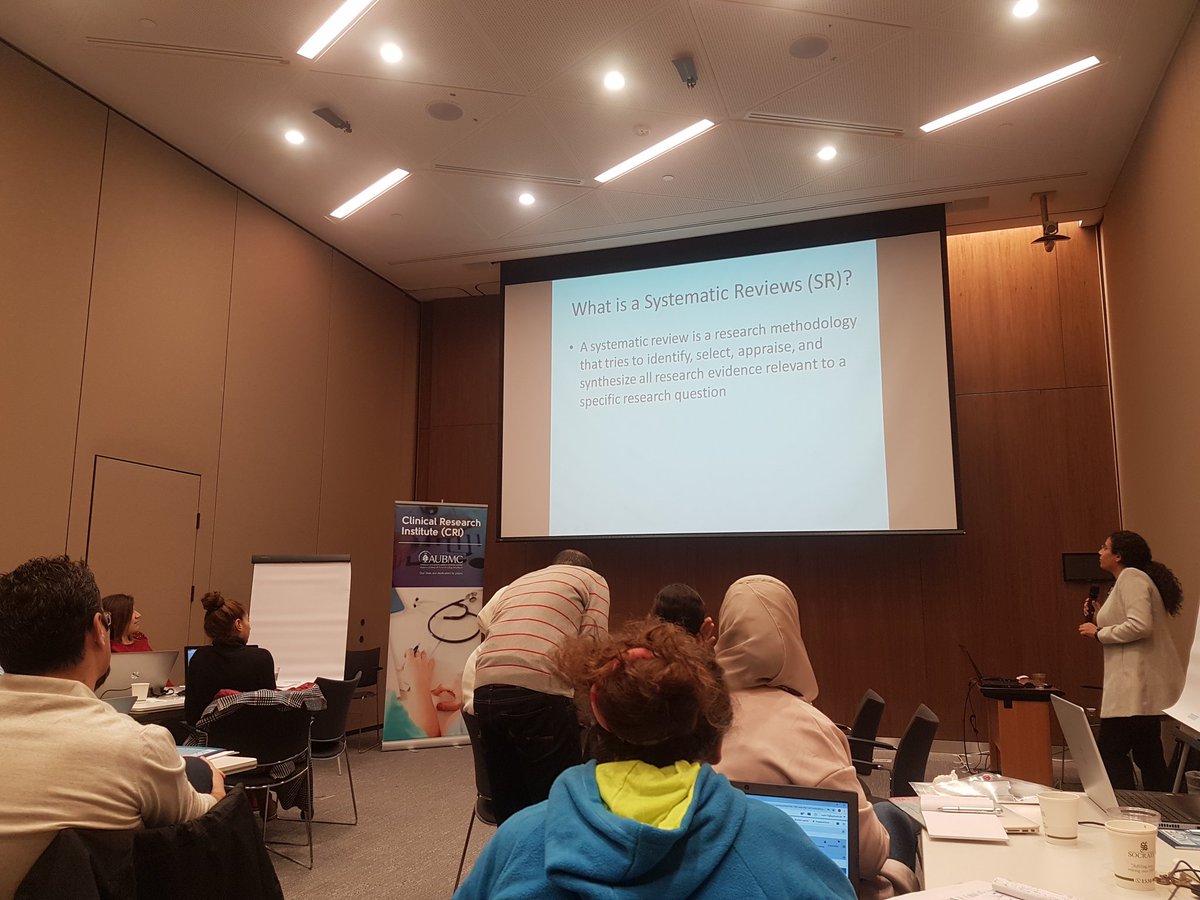 AmenaElHarakeh's tweet photo. Time for a #systematic_reviews refresher with @tamaralotfi88 #CRI #GRADE https://t.co/Q4GHFeC09V