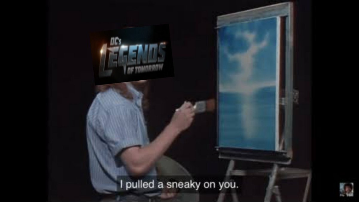 samgor05's tweet photo. The new episode of @TheCW_Legends Had a mixture of  themes inspired from @TheConjuring And #theshapeofwater 
#DC #DCMemes #bobross https://t.co/DXv2FW2447