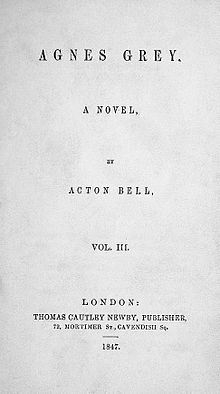 We don't know the exact day, so this is an #onthismonth rather than #otd, but December 1847 saw the debut novels of Ellis and Acton Bell published together: Wuthering Heights and Agnes Grey: