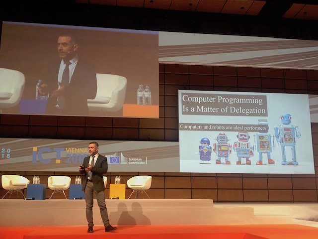 Compass Project (@compasseu) on Twitter photo Alessandro Bogliolo at <a href="/ict2018eu/">ICT 2018 eu</a> “Technology needs human beings more than human beings need technology”
#ICT2018 Alessandro Bogliolo at <a href="/ict2018eu/">ICT 2018 eu</a> “Technology needs human beings more than human beings need technology”
#ICT2018