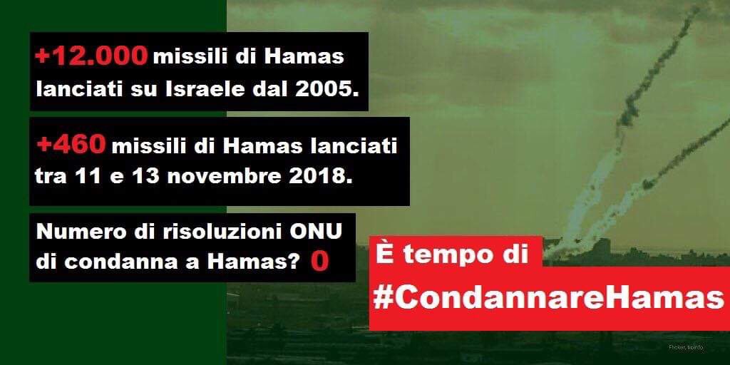 Dal ritiro di #Israele da #Gaza nell'agosto 2005, #Hamas ha lanciato oltre 12.000 missili contro civili israeliani.
Oggi l’#ONU ha un'opportunità senza precedenti per #CondannareHamas e ritenerlo responsabile delle sue azioni terroristiche.
#CondemnHamas <a href="/ItalyMFA/">Farnesina 🇮🇹</a> <a href="/ItalyUN_NY/">Italy UN New York</a>